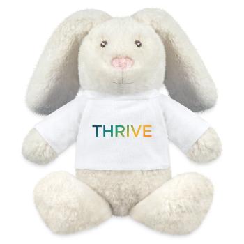 Thrive Gradient Schriftzug - MiniFeet® RecycelHase® Creme - Weiß - Vorne