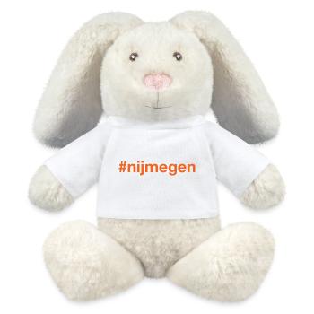 Nimègue, Pays-Bas - Lapin en peluche recyclé MiniFeet® Crème - blanc - Devant