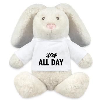 SLEEP ALL DAY - Lapin en peluche recyclé MiniFeet® Crème - blanc - Devant