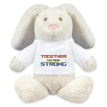 ensemble, nous sommes une fierté forte - Lapin en peluche recyclé MiniFeet® Crème - blanc - Devant