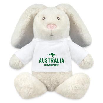 Australia - Down Under - Australia - Kangaroo - MiniFeet® RecycelHase® Bunny Cream - white - Front
