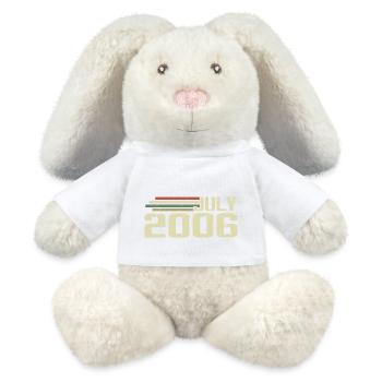 Birthday July 2006 Year 2006 July Year 2006 - MiniFeet® RecycelHase® Bunny Cream - white - Front