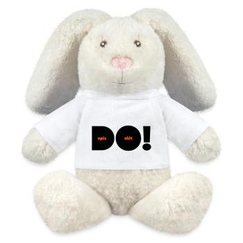 Do Epic Shit Alternative Bicolore - Lapin en peluche recyclé MiniFeet® Crème - blanc - Devant