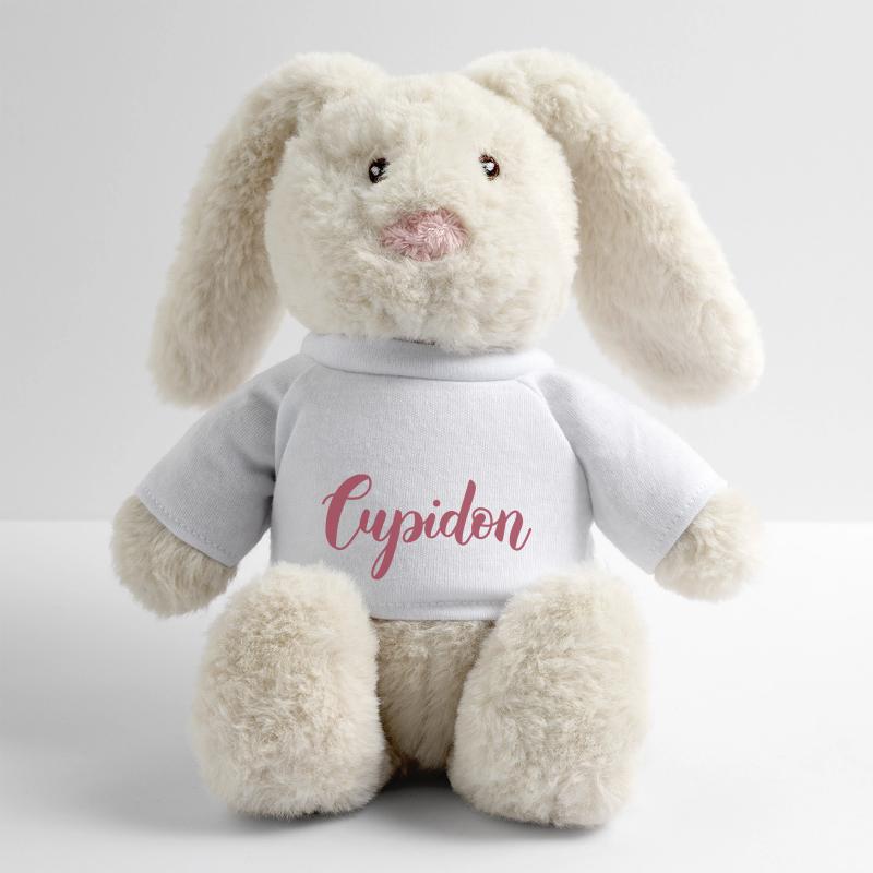 Cupidon Lapin en peluche recyclé MiniFeet® Crème