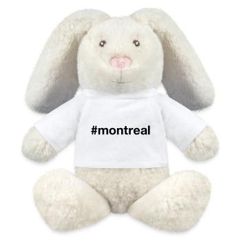 MONTREAL Canada Kanada Hashtag - MiniFeet® RecycelHase® Creme - Weiß - Vorne
