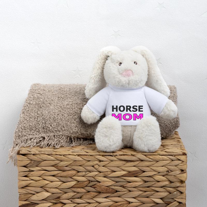 Cheval Lapin en peluche recyclé MiniFeet® Crème