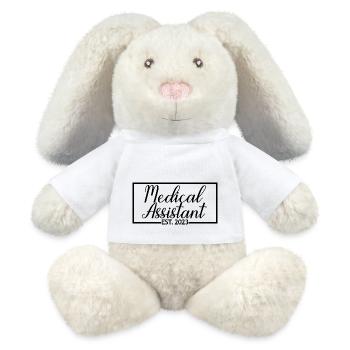 Assistant médical Est. Soins de santé diplômés 2023 - Lapin en peluche recyclé MiniFeet® Crème - blanc - Devant