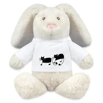 Katzen - MiniFeet® RecycelHase® Creme - Weiß - Vorne