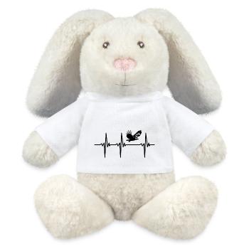 Heartbeat for flying bald eagles - MiniFeet® RecycelHase® Bunny Cream - white - Front
