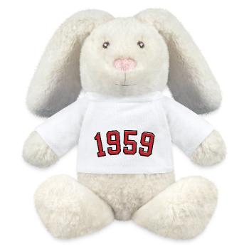 Sport Birth Year 1959 - MiniFeet® RecycelHase® Bunny Cream - white - Front