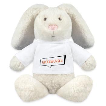 Congratulations two-tone - MiniFeet® RecycelHase® Bunny Cream - white - Front