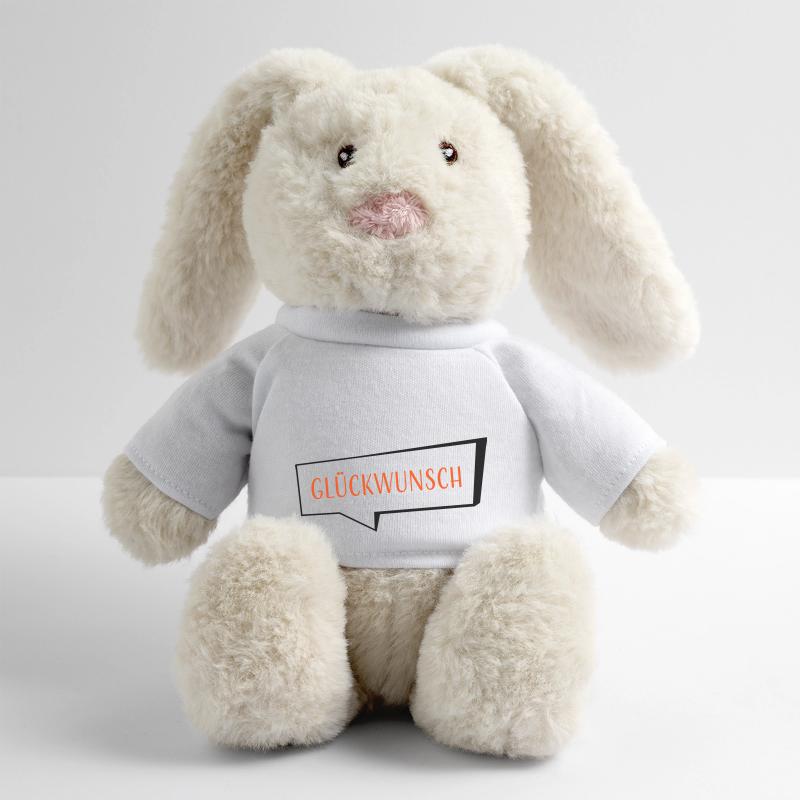 Congratulations two-tone MiniFeet® RecycelHase® Bunny Cream