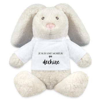 mobeur qui déchire - Lapin en peluche recyclé MiniFeet® Crème - blanc - Devant