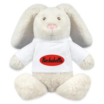 Rockabella Rockabilly Psychobilly Rock and Roll - MiniFeet® RecycelHase® Bunny Cream - white - Front