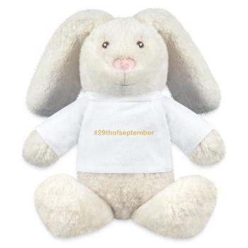 born on September 29 Birthday birthday - MiniFeet® RecycelHase® Bunny Cream - white - Front