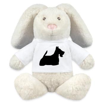 Schottischer Terrier - MiniFeet® RecycelHase® Creme - Weiß - Vorne