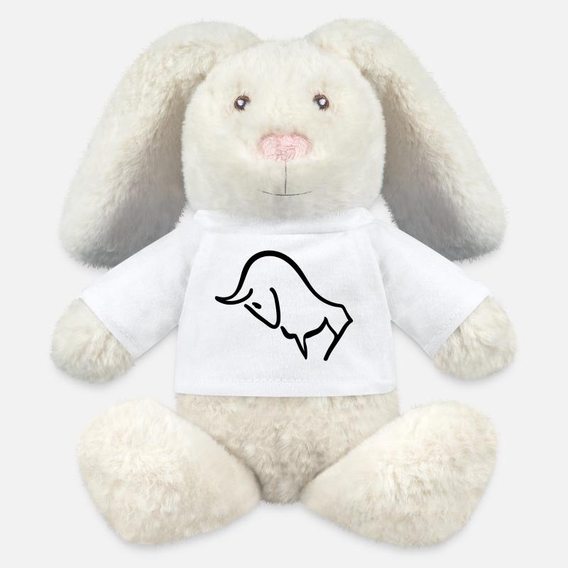 charging bull - MiniFeet® RecycelHase® Bunny Cream - white