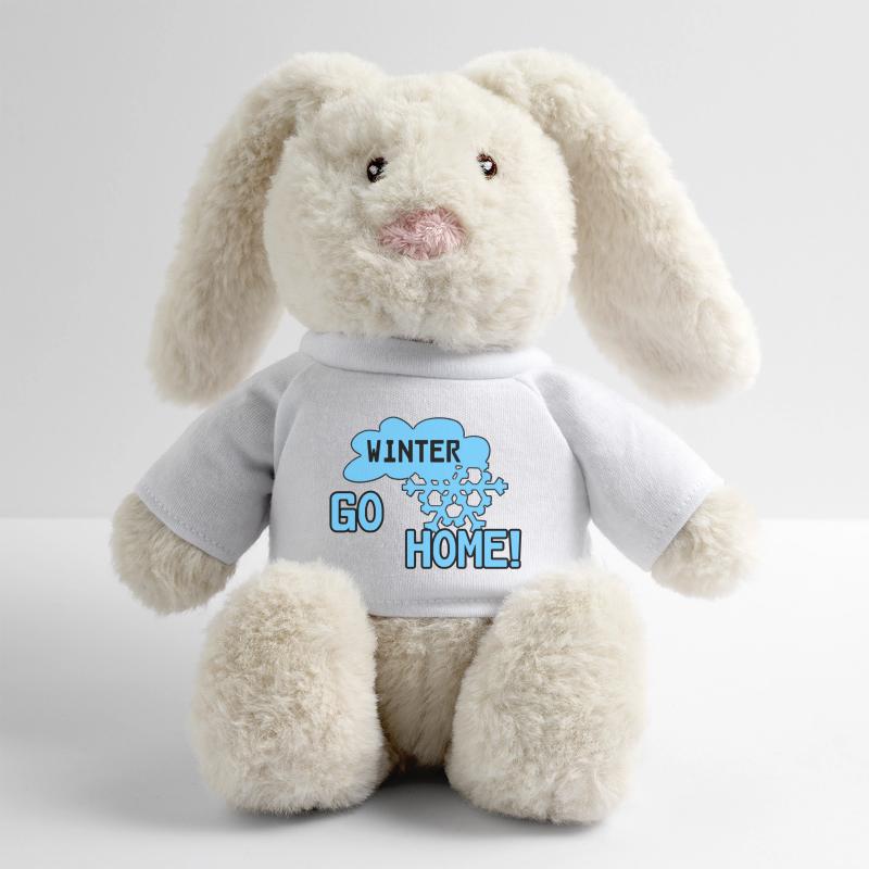 Winter Schnee lustig Spruch Geschenk MiniFeet® RecycelHase® Bunny Cream