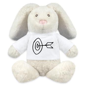 Cible - Lapin en peluche recyclé MiniFeet® Crème - blanc - Devant