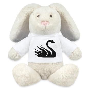 Swan Symbol Illustration Water Lake Nature Animal - MiniFeet® RecycelHase® Bunny Cream - white - Front