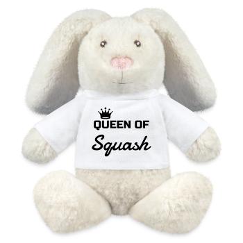 Squash Sport Game Match Champion Victory - Lapin en peluche recyclé MiniFeet® Crème - blanc - Devant