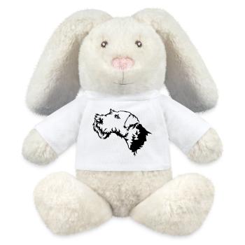 Welsh Terrier - MiniFeet® RecycelHase® Bunny Cream - white - Front
