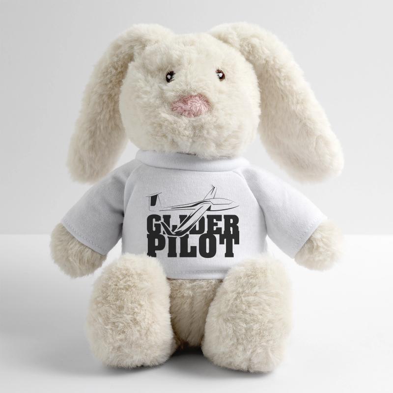 Pilote de planeur Symbole Équipe de vol Aviateur Planeur Lapin en peluche recyclé MiniFeet® Crème