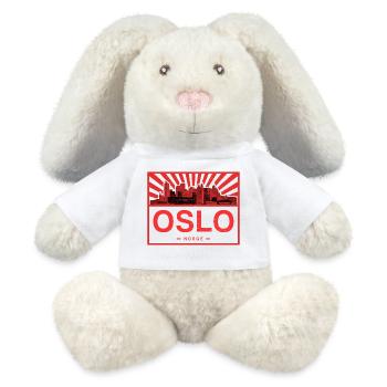 Oslo Skyline Red Black - MiniFeet® RecycelHase® Bunny Cream - white - Front