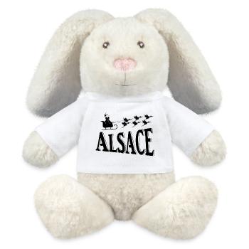 Alsace Christmas Storks - MiniFeet® RecycelHase® Bunny Cream - white - Front