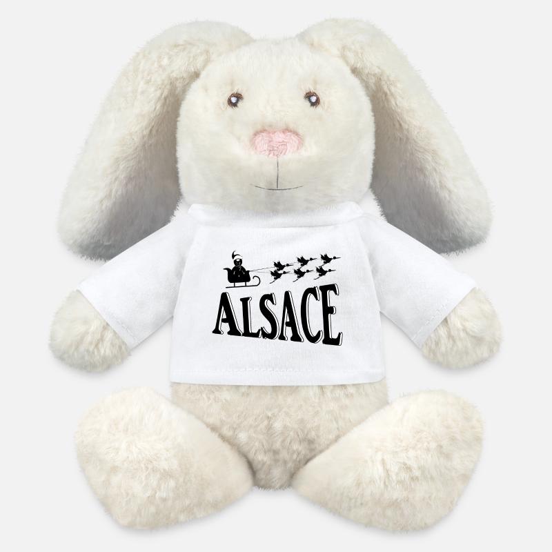 Alsace Christmas Storks - MiniFeet® RecycelHase® Bunny Cream - white