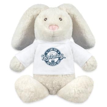 Anniversaire tous les jours - Lapin en peluche recyclé MiniFeet® Crème - blanc - Devant