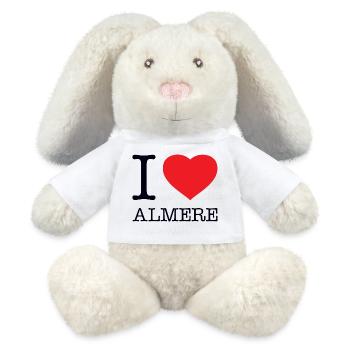 I LOVE ALMERE - MiniFeet® RecycelHase® Creme - Weiß - Vorne