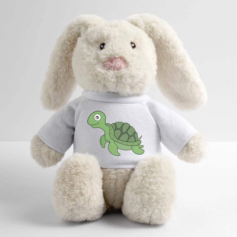 A friendly turtle MiniFeet® RecycelHase® Bunny Cream