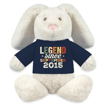 Legendär seit September 2015 Geburtstag September - MiniFeet® RecycelHase® Creme - French Navy - Vorne