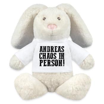 Vorname Andreas - MiniFeet® RecycelHase® Creme - Weiß - Vorne