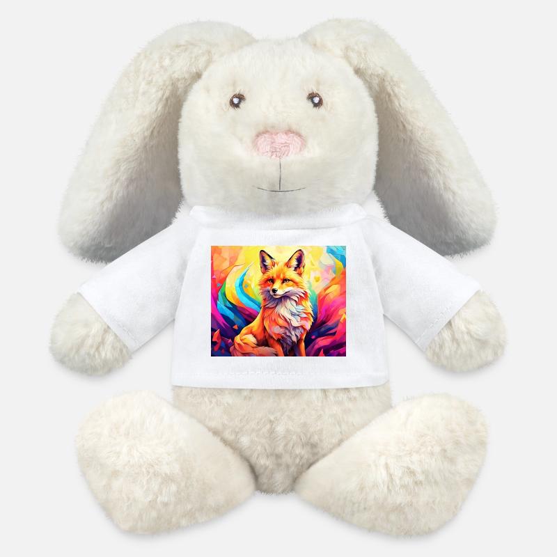 cute fox #fox #cute - MiniFeet® RecycelHase® Bunny Cream - white