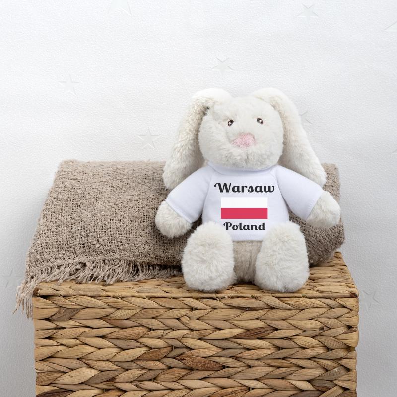 Varsovie, Pologne - Imprimés élégants Lapin en peluche recyclé MiniFeet® Crème