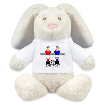 Baby foot - Lapin en peluche recyclé MiniFeet® Crème - blanc - Devant