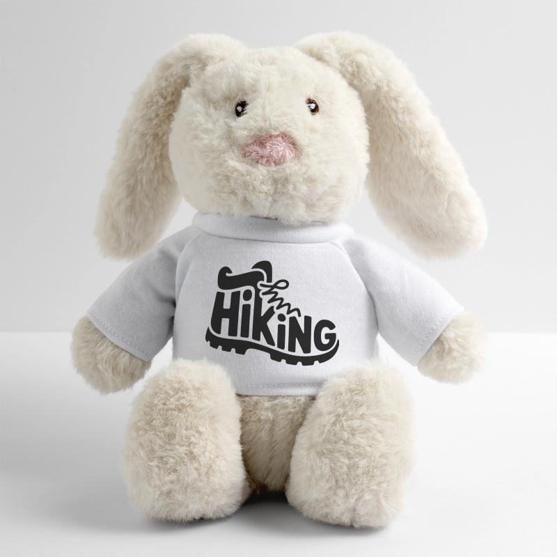 Typographie de randonneur - Conception de randonnée Lapin en peluche recyclé MiniFeet® Crème