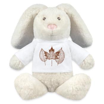 Autumn Leaves Pattern for Nature Fans - MiniFeet® RecycelHase® Bunny Cream - white - Front