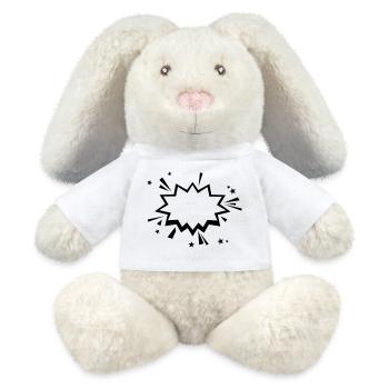 Bande dessinée Bang - Lapin en peluche recyclé MiniFeet® Crème - blanc - Devant