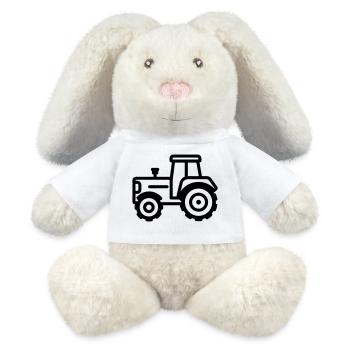 Traktor - MiniFeet® RecycelHase® Creme - Weiß - Vorne