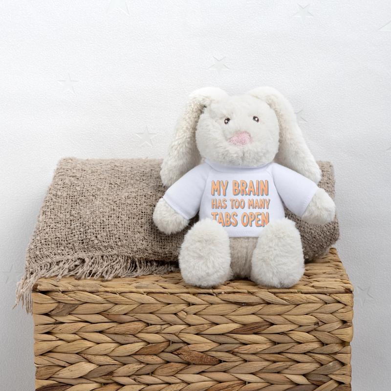 My Brain Has Too Many Tabs Open MiniFeet® RecycelHase® Bunny Cream