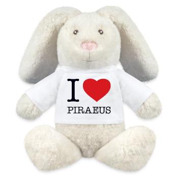 J’adore Le Pirée - Lapin en peluche recyclé MiniFeet® Crème - blanc - Devant
