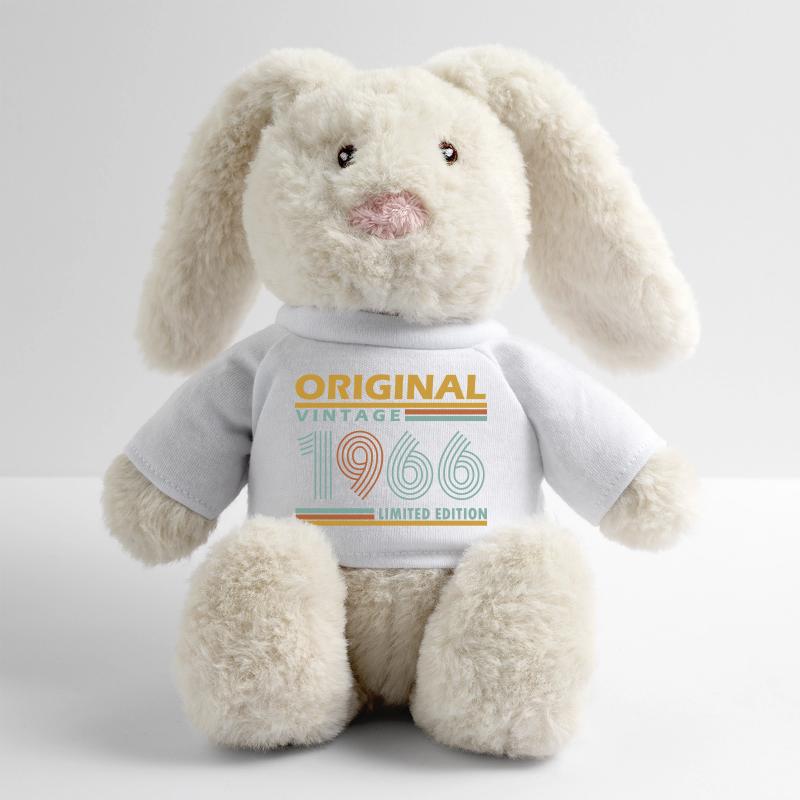 Original Vintage 1966 Edition Limitée 60 Ans Lapin en peluche recyclé MiniFeet® Crème