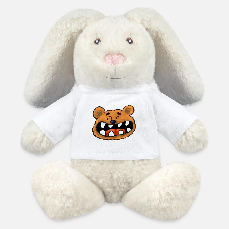 ours - Lapin en peluche recyclé MiniFeet® Crème - blanc
