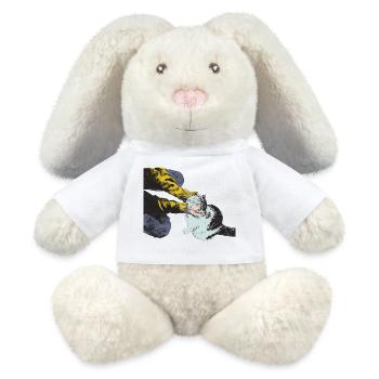 bonheur - Lapin en peluche recyclé MiniFeet® Crème - blanc - Devant