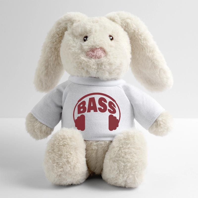 Basse Lapin en peluche recyclé MiniFeet® Crème