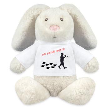 Sei Keine Ratte – Mut zur Ehrlichkeit - MiniFeet® RecycelHase® Creme - Weiß - Vorne