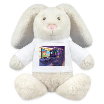 RGB-Gaming-PC-Atmosphäre - MiniFeet® RecycelHase® Creme - Weiß - Vorne